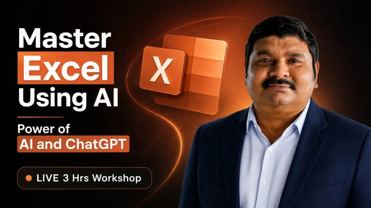 S8 Analytics — Master Excel using AI live workshop